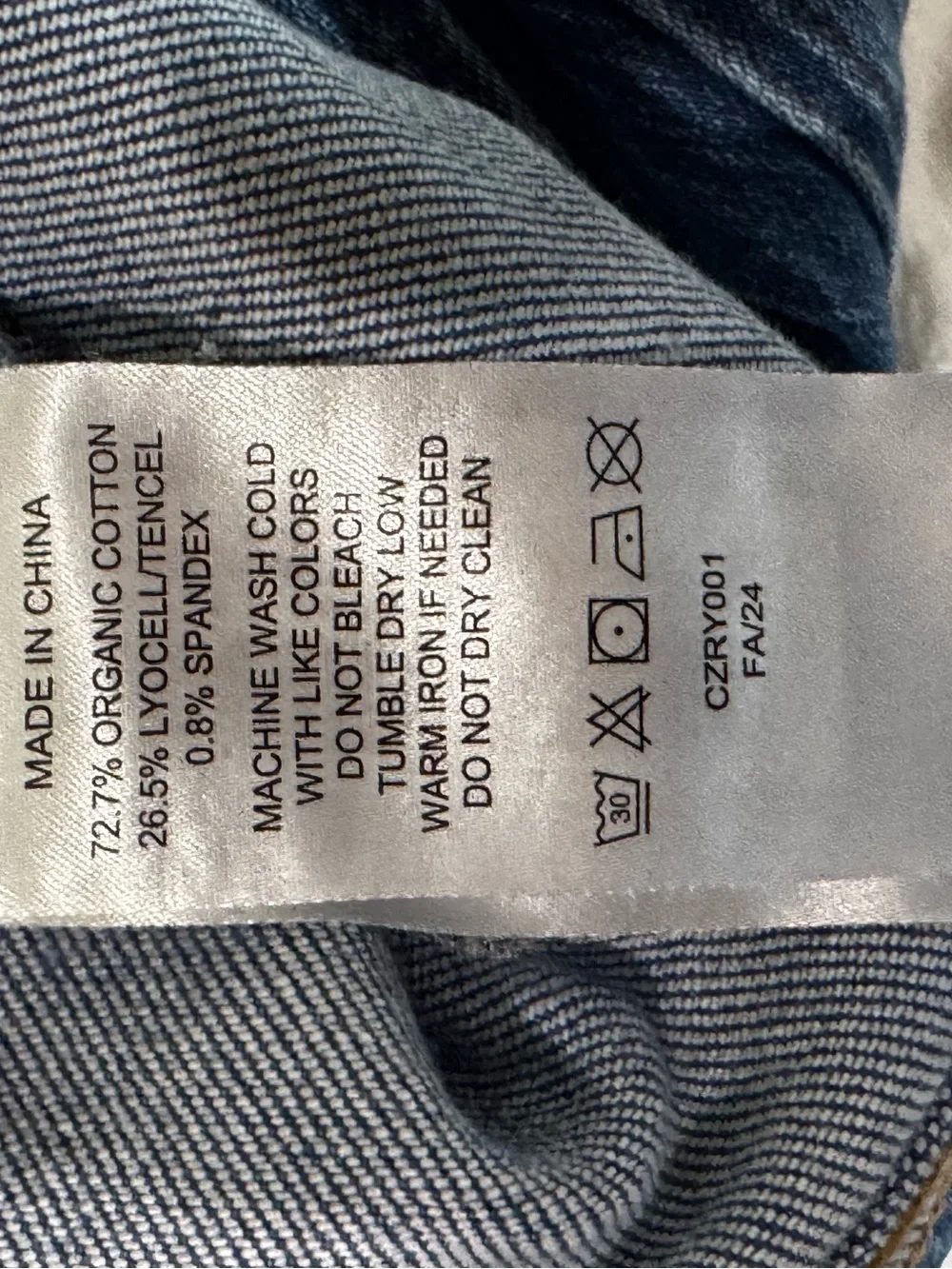 Quince Comfort Stretch High Rise Relaxed Straight Jeans Womens 32 Blue Organic - Picture 6 of 13